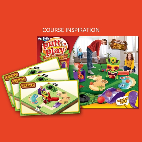 NEW ArtSkills Putt 'n' Play Tiki Safari Mini Golf Set Kit Create Your Own Course - Picture 3 of 6